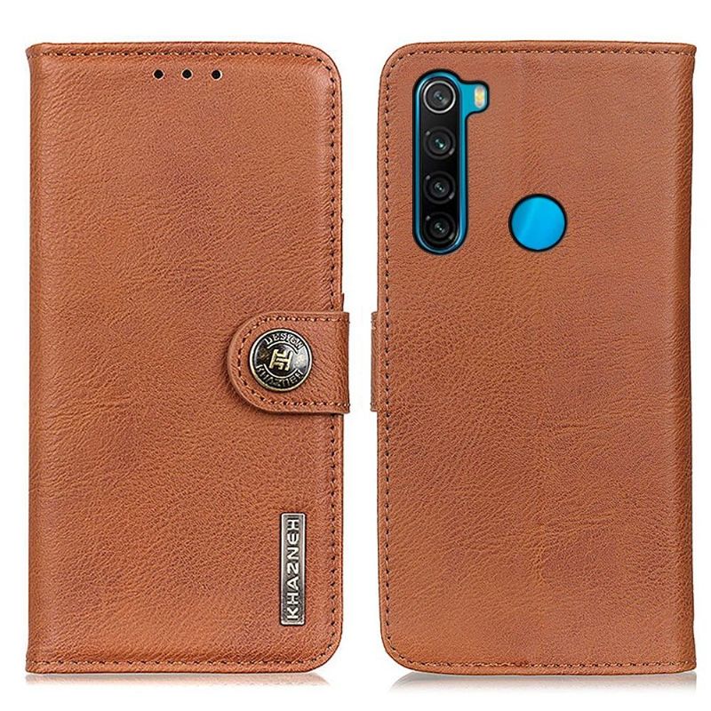 Housse Xiaomi Redmi Note 8 2021 KHAZNEH Effet Cuir Porte Cartes