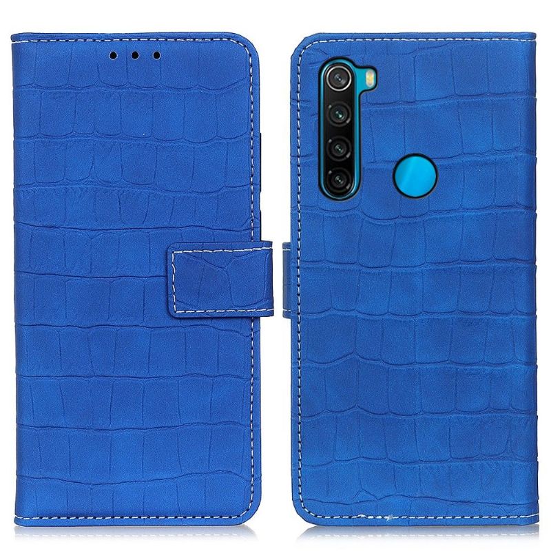 Housse Xiaomi Redmi Note 8 2021 Simili Cuir Aspect Croco