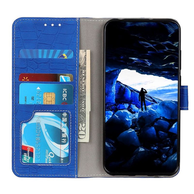 Housse Xiaomi Redmi Note 8 2021 Simili Cuir Aspect Croco