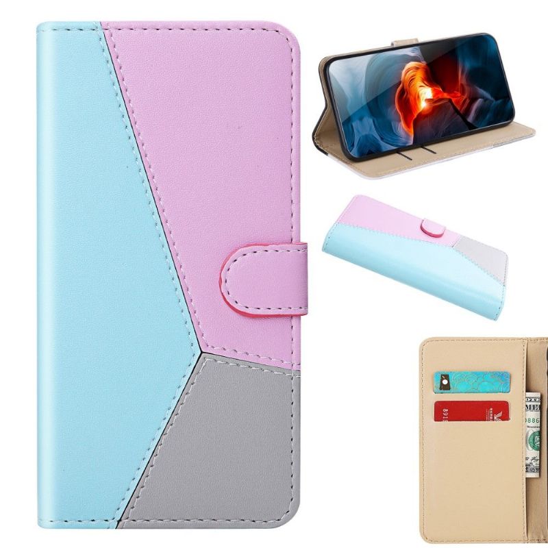 Housse Xiaomi Redmi Note 8 2021 Simili Cuir Tricolore