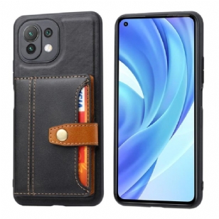 Coque Xiaomi 11 Lite 5G NE / Mi 11 Lite / Lite 5G effet cuir avec multi compartiments