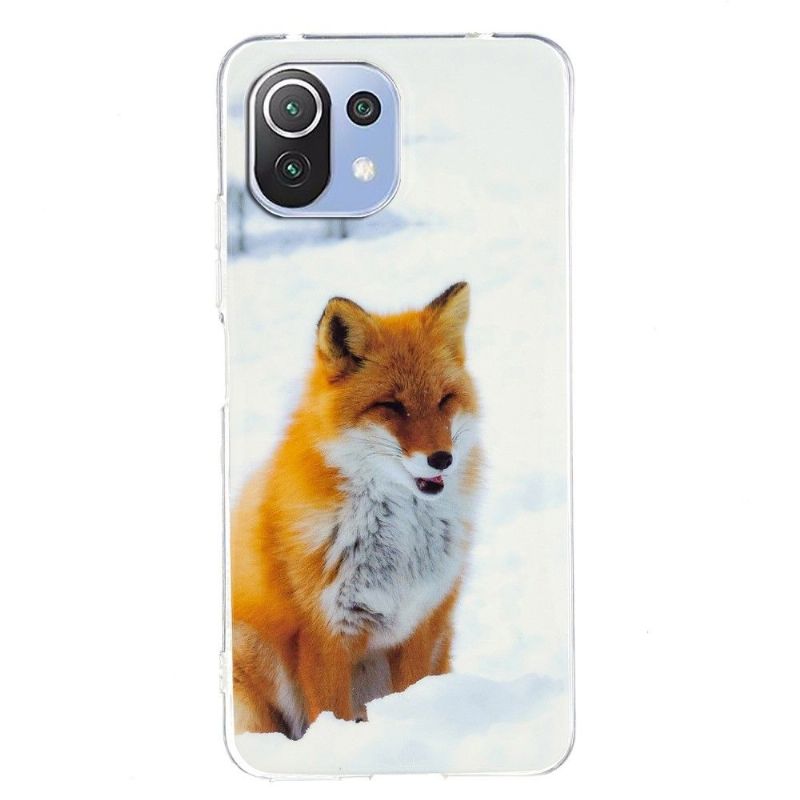 Coque Xiaomi 11 Lite 5G NE / Mi 11 Lite / Lite 5G Fluorescente Renard roux