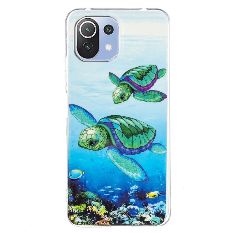 Coque Xiaomi 11 Lite 5G NE / Mi 11 Lite / Lite 5G Fluorescente Tortues