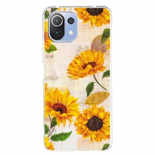 Coque Xiaomi 11 Lite 5G NE / Mi 11 Lite / Lite 5G Fluorescente Tournesol Vintage