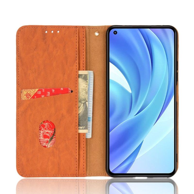 Housse Xiaomi 11 Lite 5G NE, Mi 11 Lite 4G, 5G flip cover simili cuir rétro