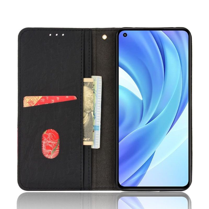 Housse Xiaomi 11 Lite 5G NE, Mi 11 Lite 4G, 5G flip cover simili cuir rétro