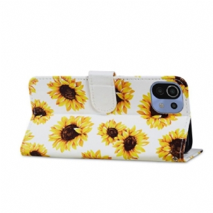 Housse Xiaomi 11 Lite 5G NE, Mi 11 Lite, Lite 5G Tournesol Fleur