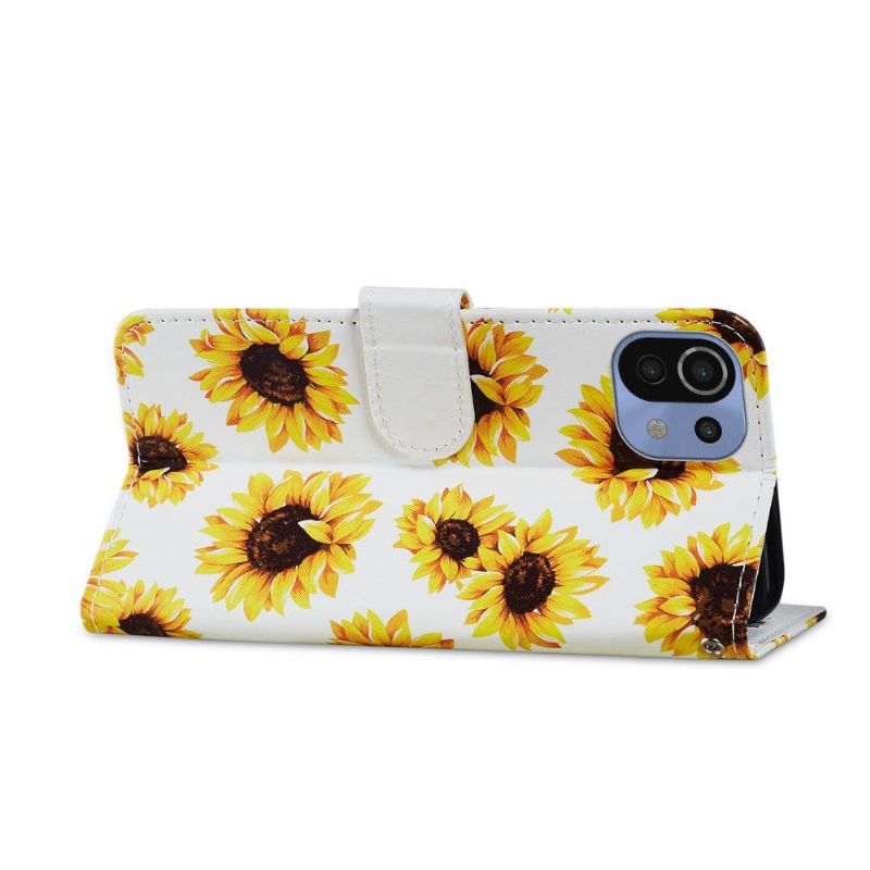 Housse Xiaomi 11 Lite 5G NE, Mi 11 Lite, Lite 5G Tournesol Fleur