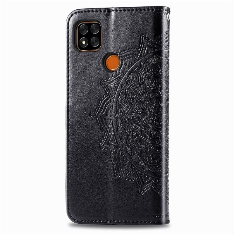 Housse Xiaomi Redmi 9C Mandala relief en simili cuir