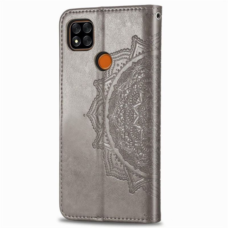 Housse Xiaomi Redmi 9C Mandala relief en simili cuir