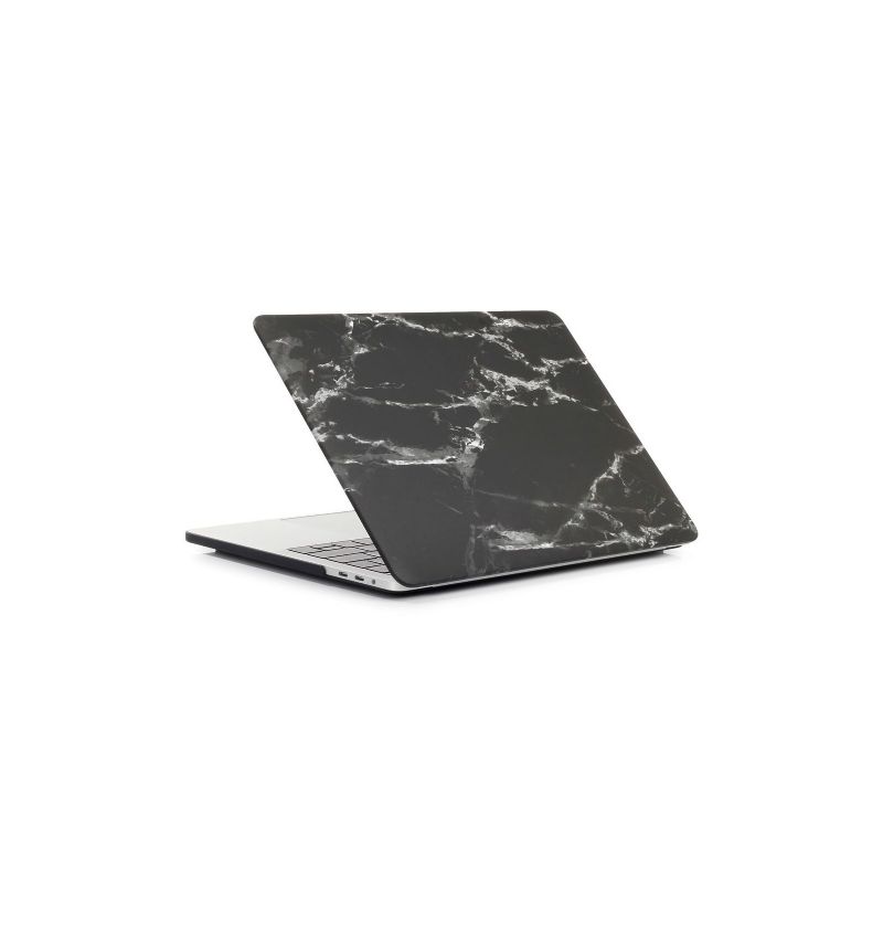 MacBook Air 13 pouces 2018 - Coque imprimée marbre - Noir / Blanc