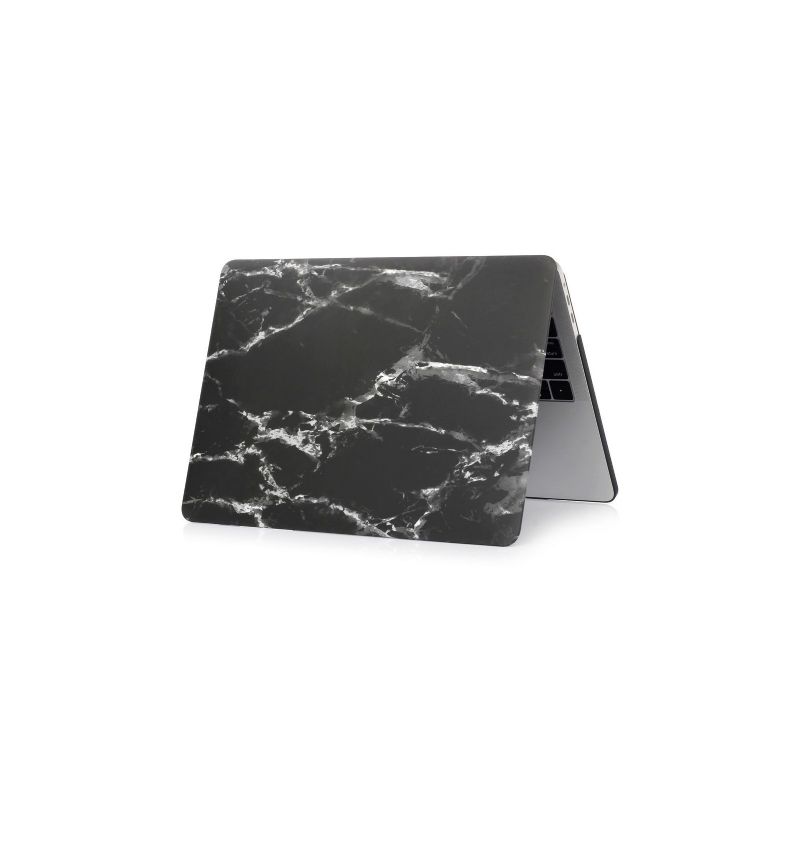 MacBook Air 13 pouces 2018 - Coque imprimée marbre - Noir / Blanc