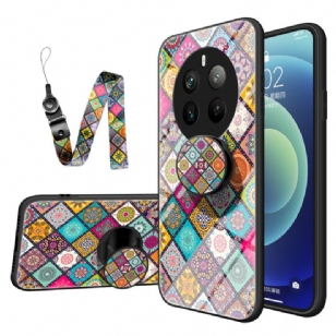 Coque Realme 12 Pro 5G / 12 Pro Plus 5G Patchwork Support et Lanière