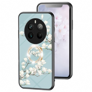 Coque Realme 12 Pro 5G / 12 Pro Plus 5G Verre Trempé Anneau-Support Florale