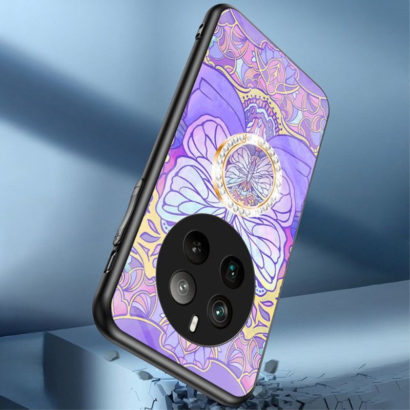 Coque Realme 12 Pro 5G / 12 Pro Plus 5G Verre Trempé Anneau-Support Série Papillons