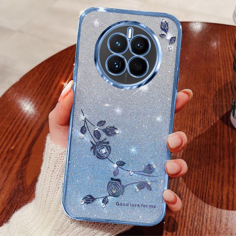 Coque Realme 12 Pro / 12 Pro Plus Fleurs et Srass à Lanière KADEM