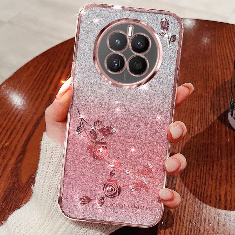 Coque Realme 12 Pro / 12 Pro Plus Fleurs et Strass