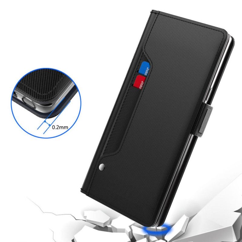 Housse Realme 12 Pro / 12 Pro Plus Miroir et Porte-Cartes Frontal