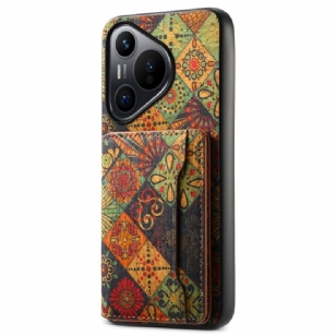 Coque Huawei Pura 70 Porte-Cartes Florale