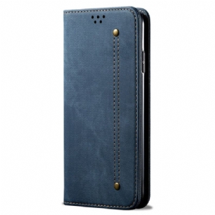 Flip Cover Huawei Pura 70 Tissu Jeans