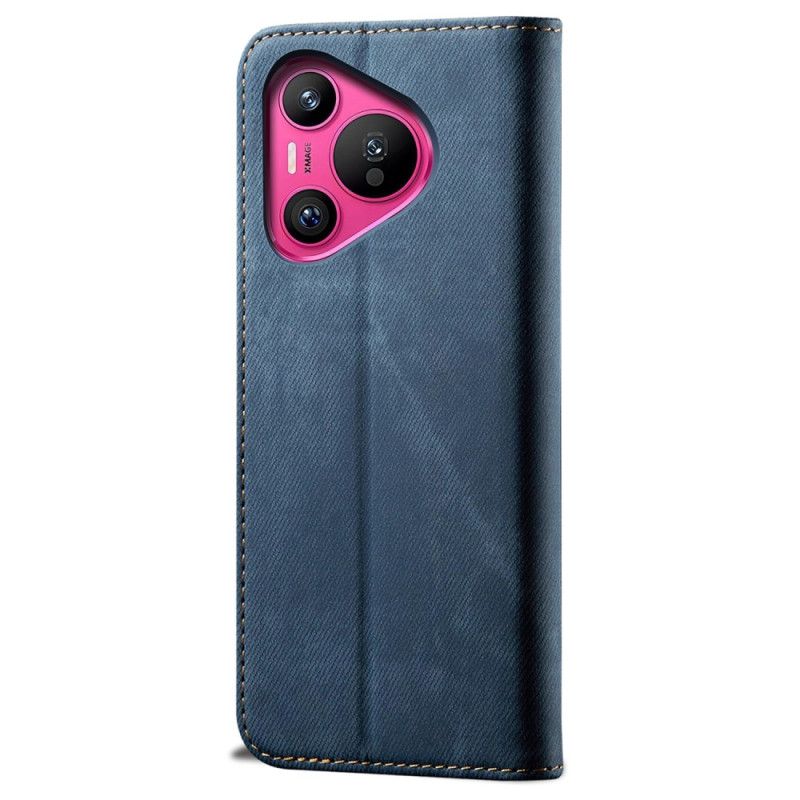 Flip Cover Huawei Pura 70 Tissu Jeans