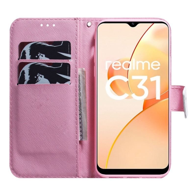 Housse Realme C31 Fleur Rose