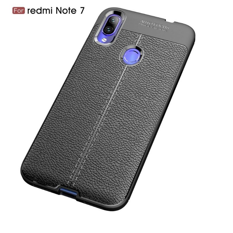 Xiaomi Redmi Note 7 - Coque gel finition simili cuir