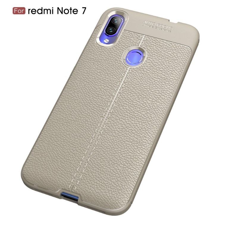 Xiaomi Redmi Note 7 - Coque gel finition simili cuir