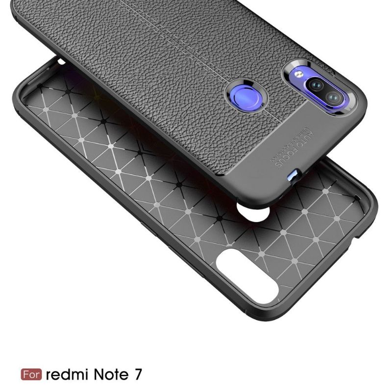 Xiaomi Redmi Note 7 - Coque gel finition simili cuir