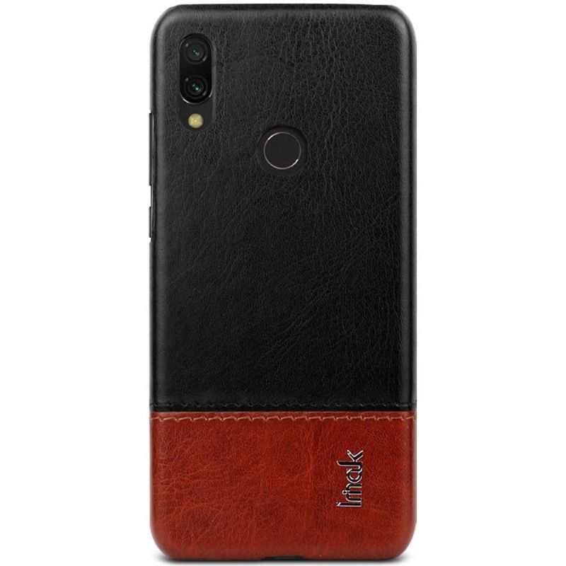 Xiaomi Redmi Note 7- Coque imak bicolore imitation cuir - Noir / Marron