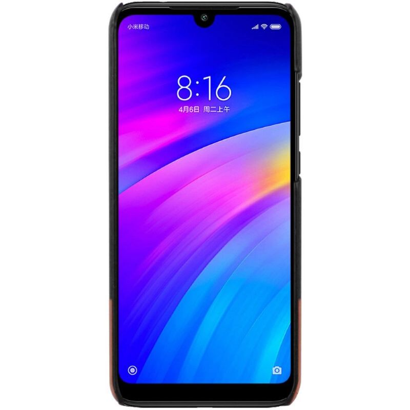 Xiaomi Redmi Note 7- Coque imak bicolore imitation cuir - Noir / Marron