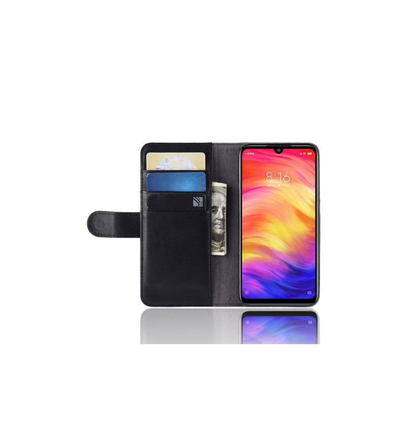 Xiaomi Redmi Note 7 - Étui en cuir premium porte cartes