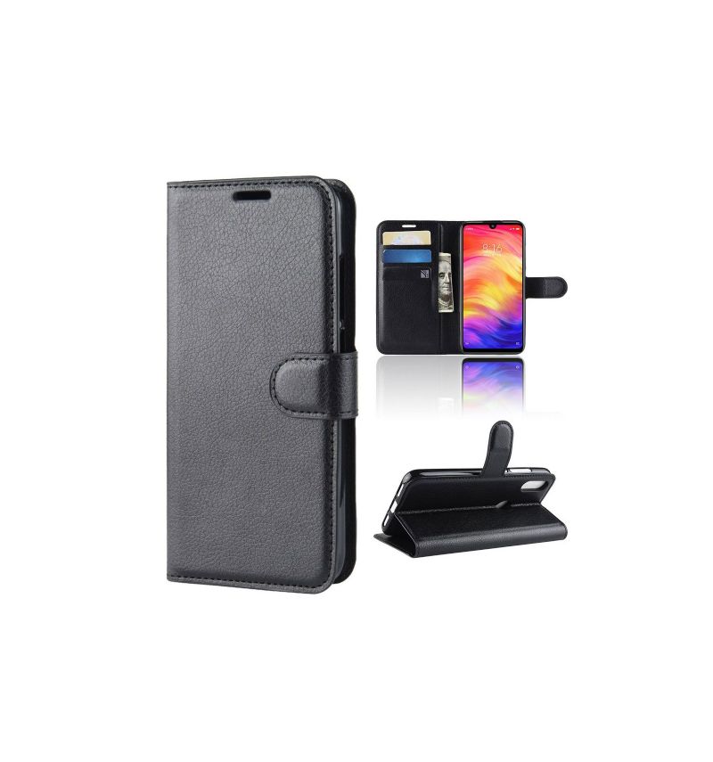 Xiaomi Redmi Note 7 - Étui style cuir porte cartes