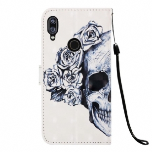 Xiaomi Redmi Note 7 - Housse skull flowers