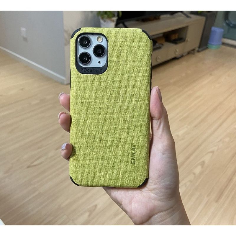 Coque iPhone 11 Pro Max Effet Toile + Film en verre trempé