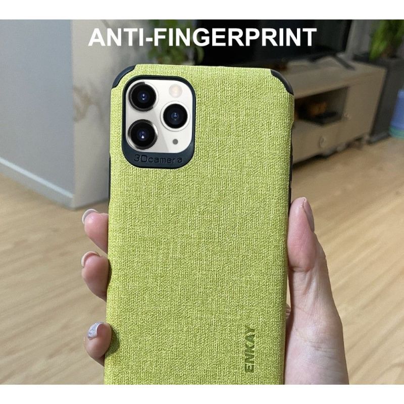 Coque iPhone 11 Pro Max Effet Toile + Film en verre trempé