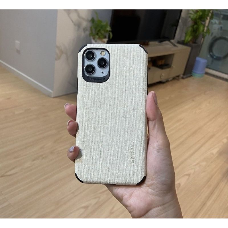 Coque iPhone 11 Pro Max Effet Toile + Film en verre trempé