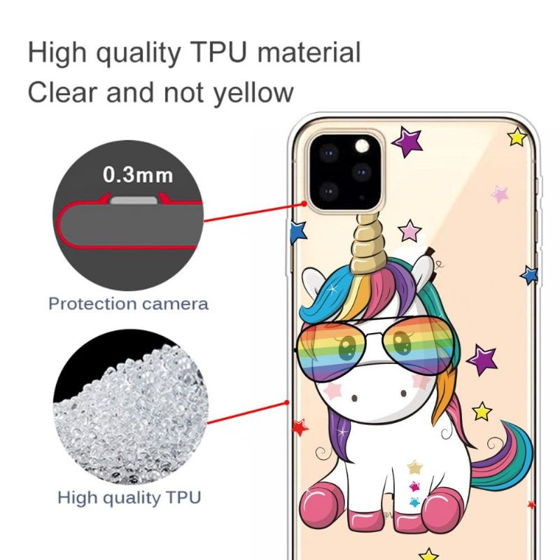 iPhone 11 Pro Max - Coque Licorne avec lunettes