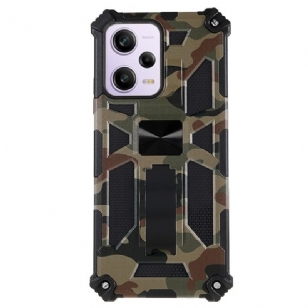 Coque Xiaomi Redmi Note 12/Poco X5 5G Camouflage Support Amovible