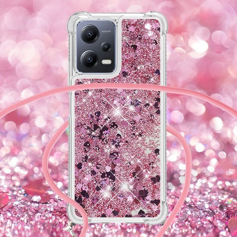 Coque Xiaomi Redmi Note 12/Poco X5 5G à Cordon Paillettes