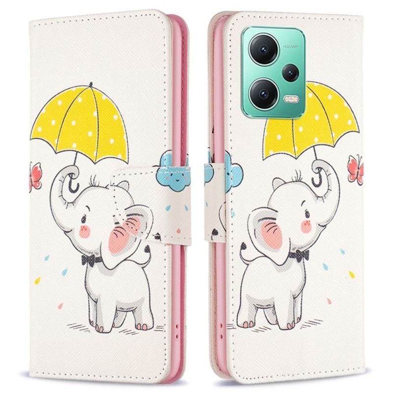 Housse Xiaomi Redmi Note 12/Poco X5 5G Éléphant sous la Pluie