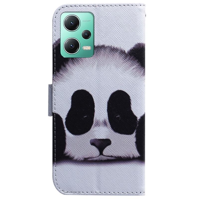 Housse Xiaomi Redmi Note 12/Poco X5 5G Panda à Lanière