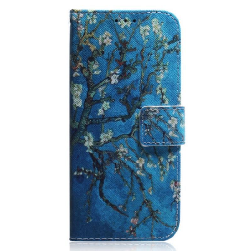 Housse Xiaomi Redmi Note 12/Poco X5 5G Peinture Branches à Lanière