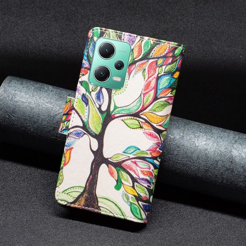 Housse Xiaomi Redmi Note 12/Poco X5 5G Poche Zippée Arbre