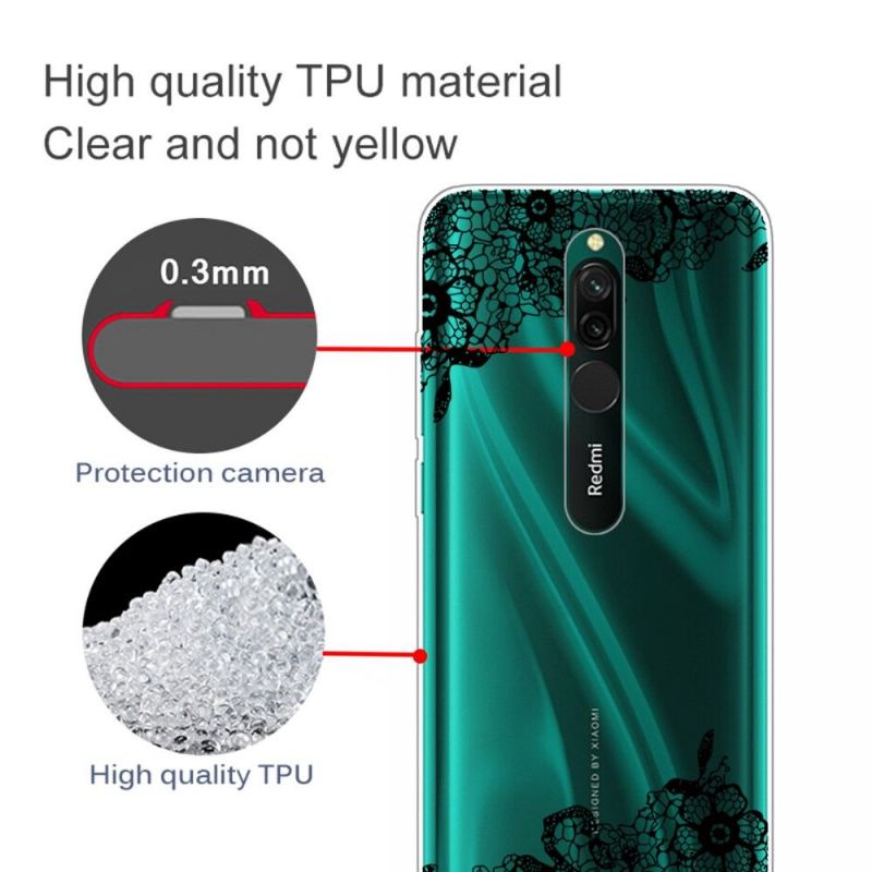 Coque Xiaomi Redmi 8 fleur dentelle