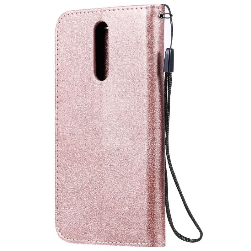 Xiaomi Redmi 8 - Housse Sylvette simili cuir avec lanière