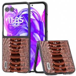 Coque Motorola Razr 50 Ultra Cuir Texture Crcodile