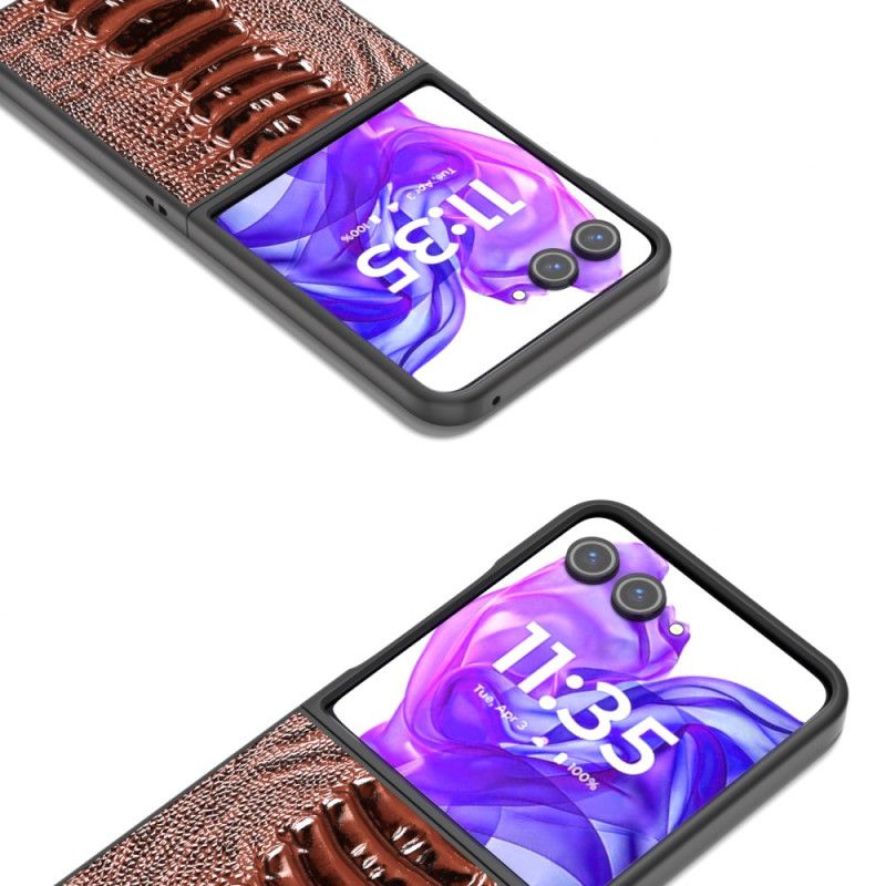 Coque Motorola Razr 50 Ultra Cuir Texture Crcodile