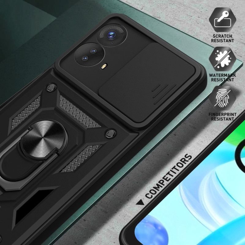 Coque Moto G73 5G Anneau-Support et Protège Lentilles