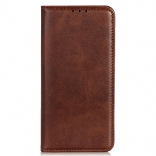 Flip Cover Moto G73 5G Cuir Fendu Élégance